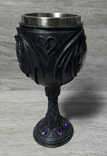 Pair Nemesis Now Gothic Fantasy Dragon, Resin Tall Goblets Wine Champagne Glass - Picture 17 of 24