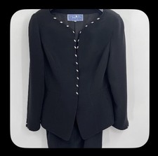 Thierry Mugler Paris cinched waist blazer 44 w/ Metal Lacing Accents skirt 46