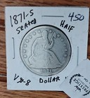 1871 S  U.S.  Seated Liberty Half Dollar  VG Silver Type Coin — photo 3