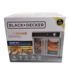 BLACK+DECKER Crisp 'N Bake Air Fryer Toaster Oven Combo, 12 in 1 Countertop
