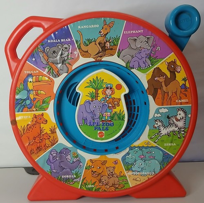 #ad Vintage 1989 Mattel quot;Lil Zoo Palsquot; See N Say Animal Sounds Toy Game Vtg $11.11