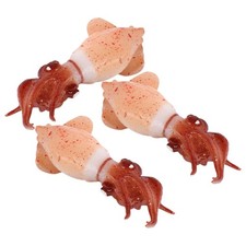  3 Pcs Fake Squid Decoration Lifelike Meat Model Simulation Figurine