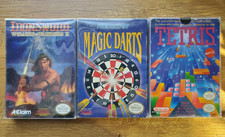 Lot of 3  Nintendo NES Games in Original Boxes – Ironsword, Magic Darts, Tetris