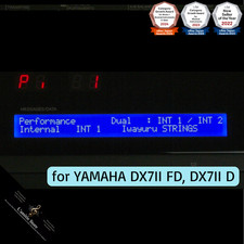 for YAMAHA DX7II FD / D High Brightness LED Backlight LCD Display 14 PIN Blue JP