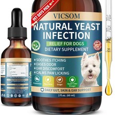 Dog Yeast Infection Treatment Ear Infection Itchy Skin Relief Drops 4oz