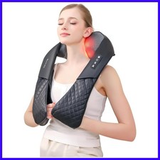 Shiatsu Neck and Back Massager with Heat for Pain Relief Deep Tissue, Electri...