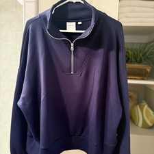 Varley  Hawley Half-Zip Pullover Size Large, Navy