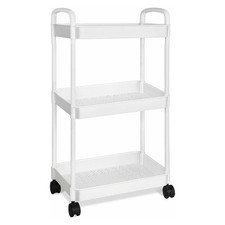 3 Tier Storage Trolley on Wheels Kitchen Trolleys with Handle for Book Beauty