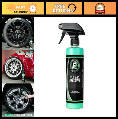 #ad High Shine Wet Tire Dressing Spray Non Greasy UV Protection Easy Apply 16 $39.99