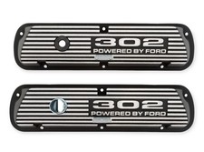 Mustang Valve Covers Aluminum With 302 Powered By Ford Logo Black 1964 - 1973