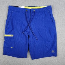 Zeroxposur Mens Size Small UPF 50 Blue Swim Trunks