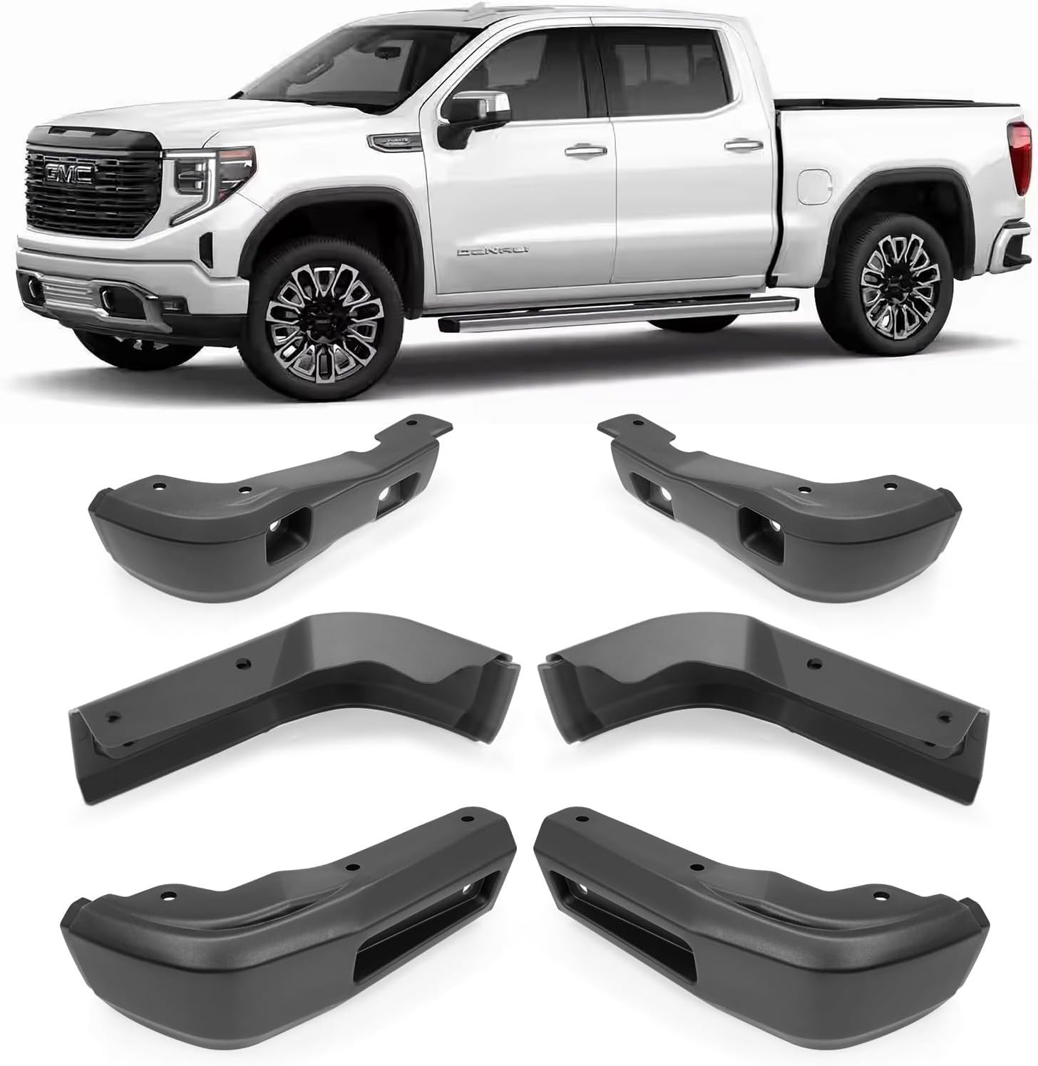 6PCS Truck Mud Flaps Front & Rear Splash Guards Fit for GMC Sierra 1500 2019–25