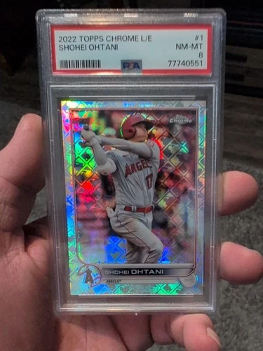2022 Topps Chrome  🔥LOGOFRACTOR🔥 Shohei Ohtani 💎 PSA 8 💎 Los Angeles Angels