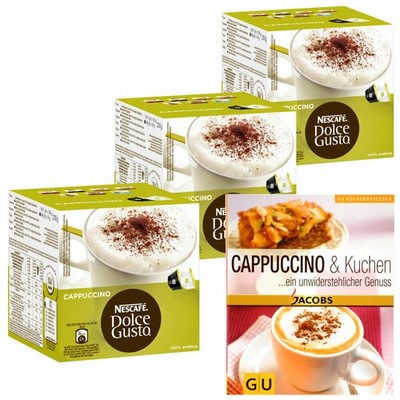 DOLCE GUSTO Cappuccino Weihnachten Geschenkset: 3x16 KAPSELN + Gratis Ratgeber