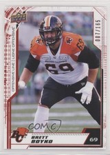 2020 Upper Deck CFL Red 7/165 Brett Boyko #127 r8k