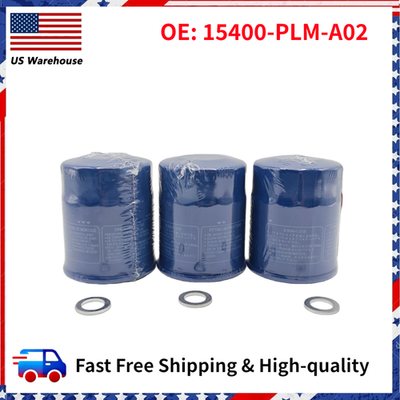 #ad OEM 3X for Honda Oil Filters With Drain Plug Washer 15400 PLM A02 Sealed new $13.90