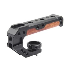 Wooden Top Handle with 3 Cold Shoes to Mount DSLR ,Wooden Top Handle Grip wit...