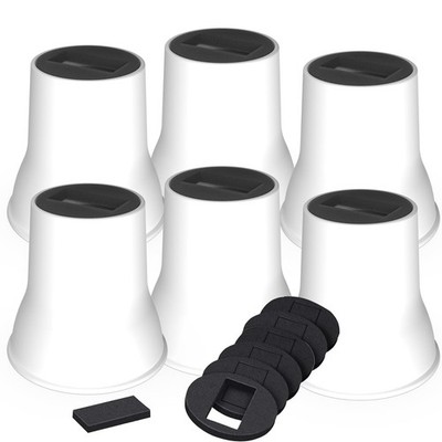 Bed Risers 6 Inch 6 Pack Heavy Duty Bed Furniture Risers Lift Up to 2200lbs R...
