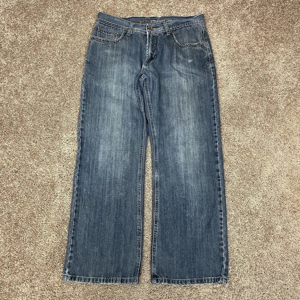 Vintage Urban Up Y2k Grunge Jeans Mens 34W x 30L Blue Dark Wash Jesse Pinkman - Image 4 of 4