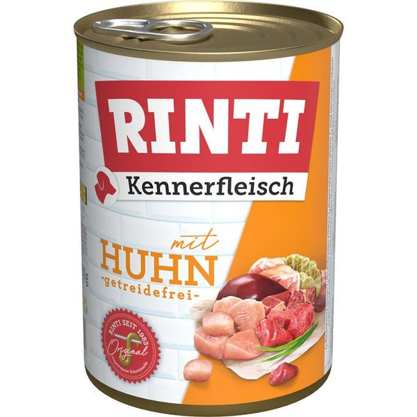 Rinti Pur Kennerfleisch Huhn | 24X 400G Hundefutter Nass-image