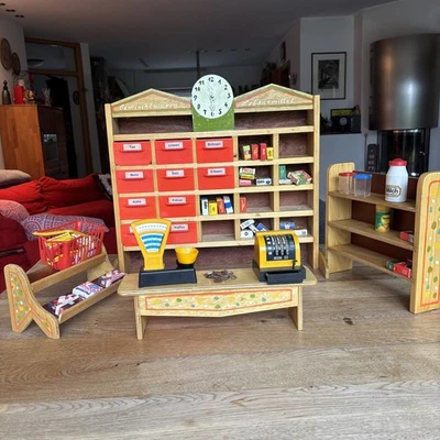 Einkaufsladen Puppenstube Kiosk Spielladen Retro Vintage Kaufladen Mit Zubehör - Bild 1 von 4