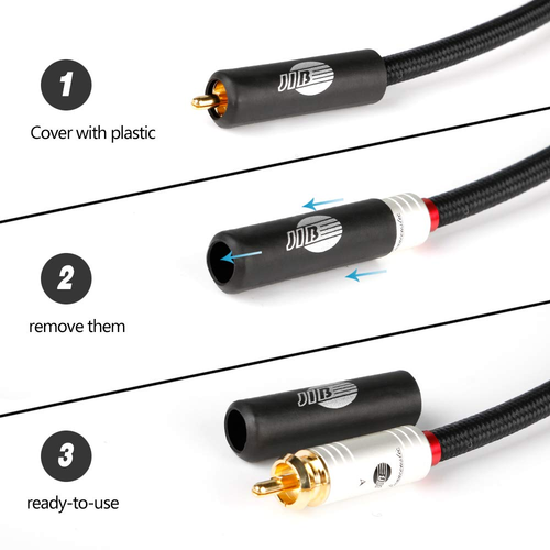 JIB Cavo RCA Audio Coassiale Digitale Qualità Audiofila Para Subwoofer, Connetto - Foto 7 di 12