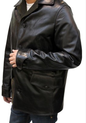 AVIREX leather switchyard coat | eBay
