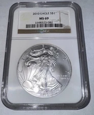 2010 American Silver Eagle NGC MS69 