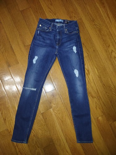 7 Seven For All Mankind Jeans A Pocket Size 26 7FAM Dark Wash Orig $159 | UK
