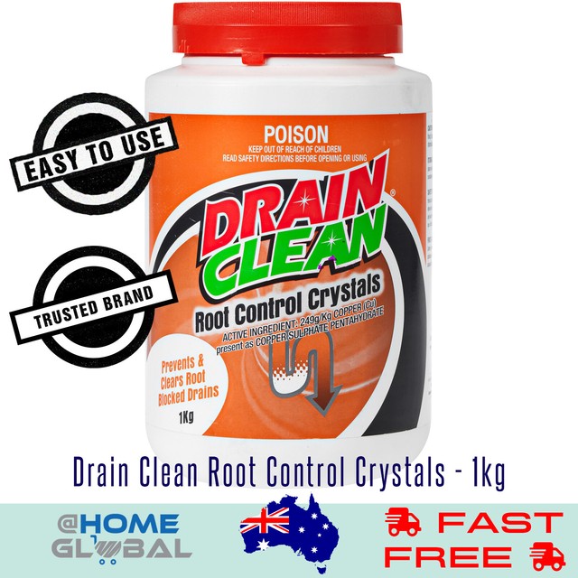 Drain Clean Crystals 1kg Root Control Prevent Roots Sewer Septic Pipes
