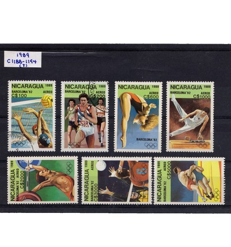2048-2051S SUMMER OLYMPICS. LOT OF (10) SETS OF MINT SINGLES. F-VF