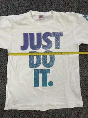 90‘s vintage NIKE Tee Just do it MAXI OP vintage nike just do it t shirt size XL vtg used white