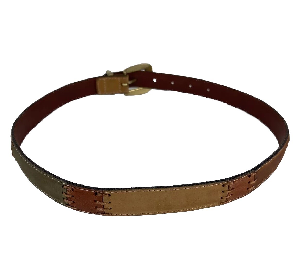 Fossil Leather Belt Suede Multicolor Patchwork VT… - image 7