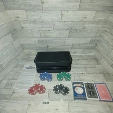 Cardinal's Poker Chips Set With 3 Decks Of Cards And Carrying Case Read