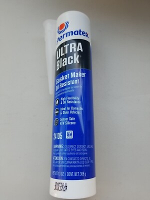 Permatex Ultra Black Silicone Gasket Maker Oil Resistant 24105 13 oz NEW BOTTLE