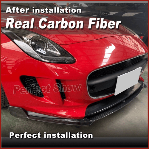 Fit for Jaguar F Type X152 2015-2018 REAL Carbon Fiber Front Bumper Lip Spoiler  - Bild 4 von 12