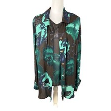 Vintage Carole Little 2 piece Lightweight Blouse Set