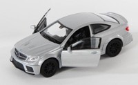 Blitz Versand Mercedes Benz C63 Amg Coupe Silber Welly Modell Auto 1:34 Neu Ovp