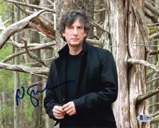 NEIL GAIMAN SIGNED AUTOGRAPHED 8x10 PHOTO AMERICAN GODS CORALINE BECKETT BAS