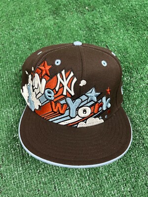 New York Yankees New Era MLB 59FIFTY Fitted Cap Sz 7 1/2 Shooting Star Cloud Y2K