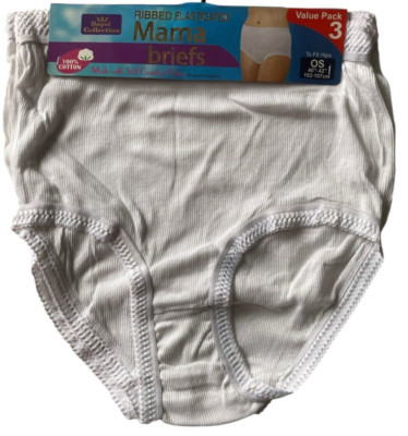 6 X Damen Voll Slips Damen Mama Unterwäsche Weiß 100% Baumwolle Gr. 0S 40/42 HIP