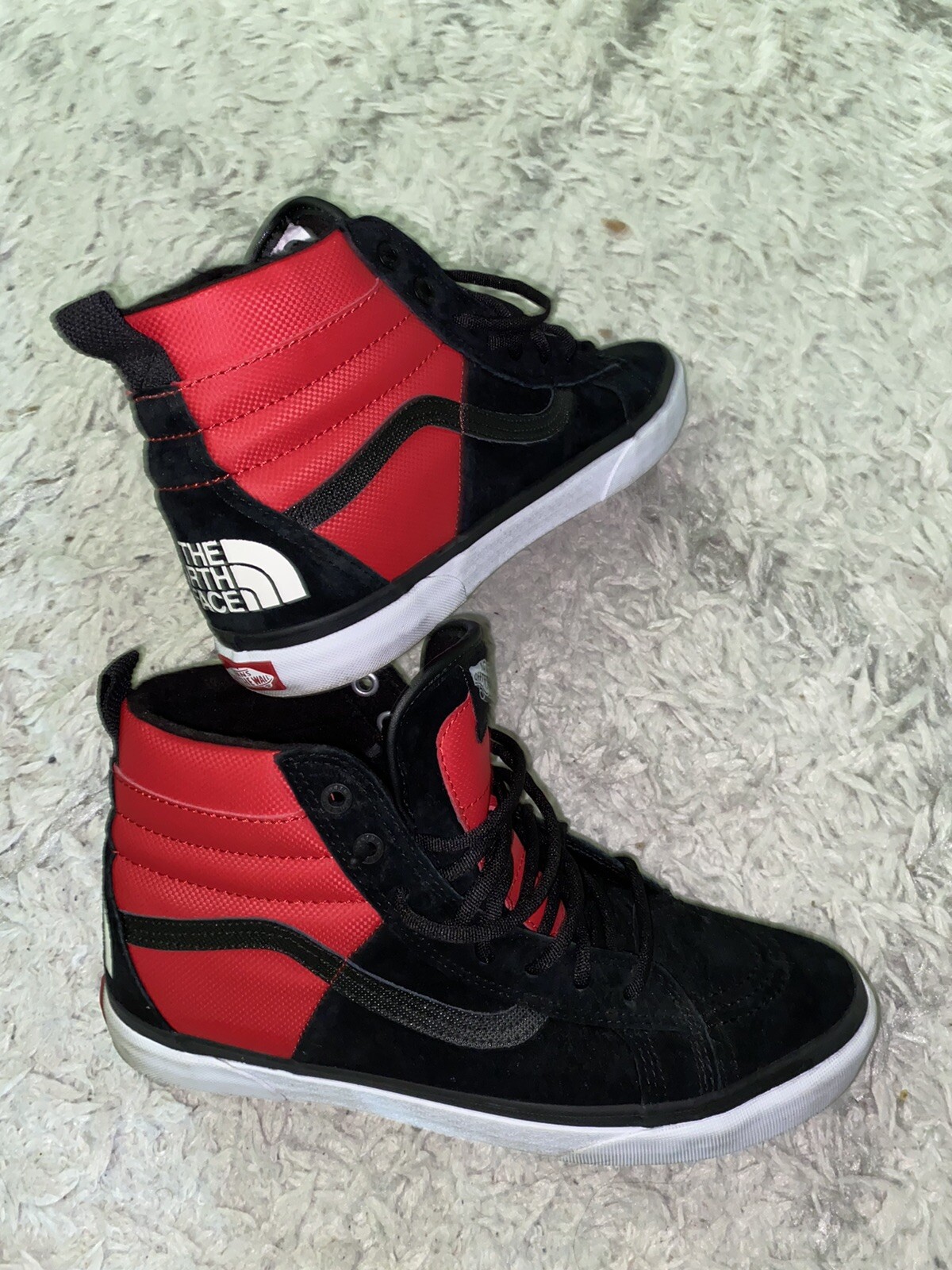 vans sk8 red black