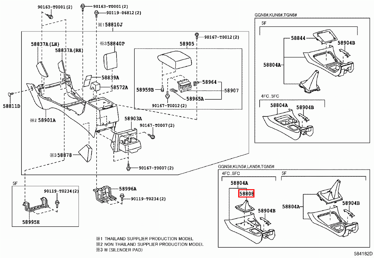 Genuine Toyota Hilux KUN26 KUN25 GGN25 Auto Transfer Case Gear Shift