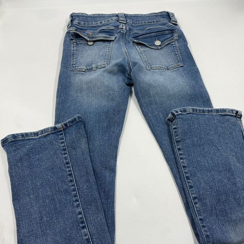 H&M Youth Bootcut Jeans Size 18 Blue Adjustable Waist Cotton Blend Denim Pants - Picture 7 of 10