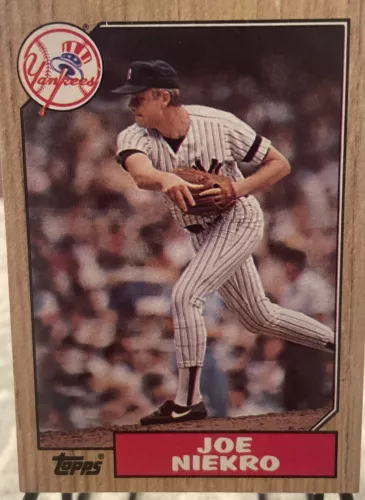 1987 Topps - copyright outside right border #344 Joe Niekro