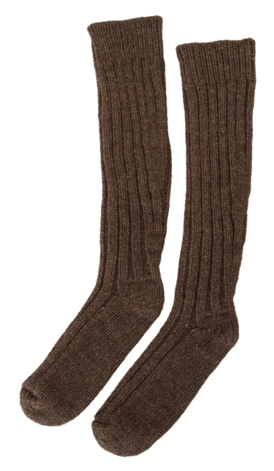 DOLCE & GABBANA Socks Brown Wool Knit Calf Long Women Accessory s. L RRP 210usd