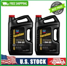 2 Pack Chevron Havoline Synthetic Blend Motor Oil 5W-20, 5 Quart Jug