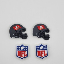 NFL Tampa Bay Buccaneers Football Helmet For Crocs Shoe Charms Jibbitz - 4piece