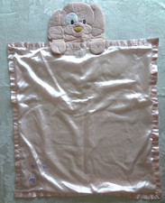 RARE Baby Gund Pink Spunky 58973 Flat Puppy Lovey Blanket Satin Stripes 27x30