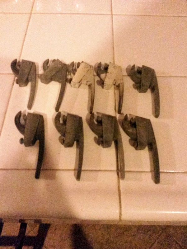 casement locks for heavy aluminum windows -  discontinued - super rare item